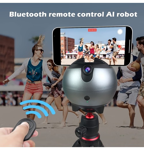 360° Auto Face Tracking Phone Holder, Smart Gesture Control, 360° & 26° Dual-axis Automatic Rotation, Phone Stabilizer For Video Recording