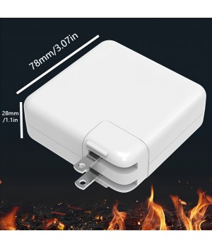 96W USB PD/QC3.0 Smart Charger With 6FT 100W  USB C Fast Speed Charging Cable For Phone Laptop