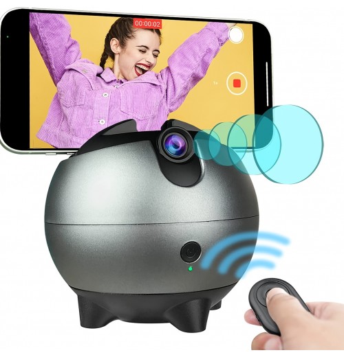 360° Auto Face Tracking Phone Holder, Smart Gesture Control, 360° & 26° Dual-axis Automatic Rotation, Phone Stabilizer For Video Recording