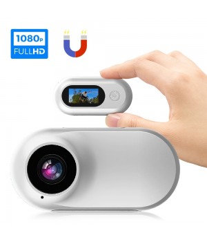 2022 New Small Action Camera, Portable Thumb Camera For Travel, Sports, Vlogging, Weight 22g, With Portable Camera Accessories, Data Cable With 32GB TF Card