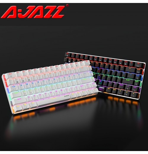 Ajazz AK33 Wired BT5.0 Dual-mode Mechanical Keyboard Office Typing Mobile Phone Tablet Notebook Computer Universal Peripherals Black And White Wired Dual-mode Green Axis Red Axis